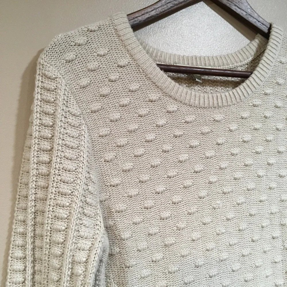 41 Hawthorn Women L Chunky Knit Sweater Cream Heritage Coastal Cottage Fisherman
